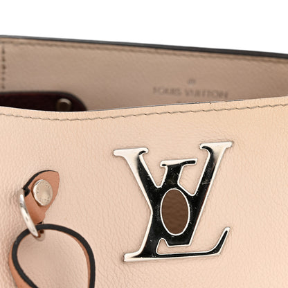 Louis Vuitton Calfskin Lockme Bucket Soie Quartz Calla 12 of 14