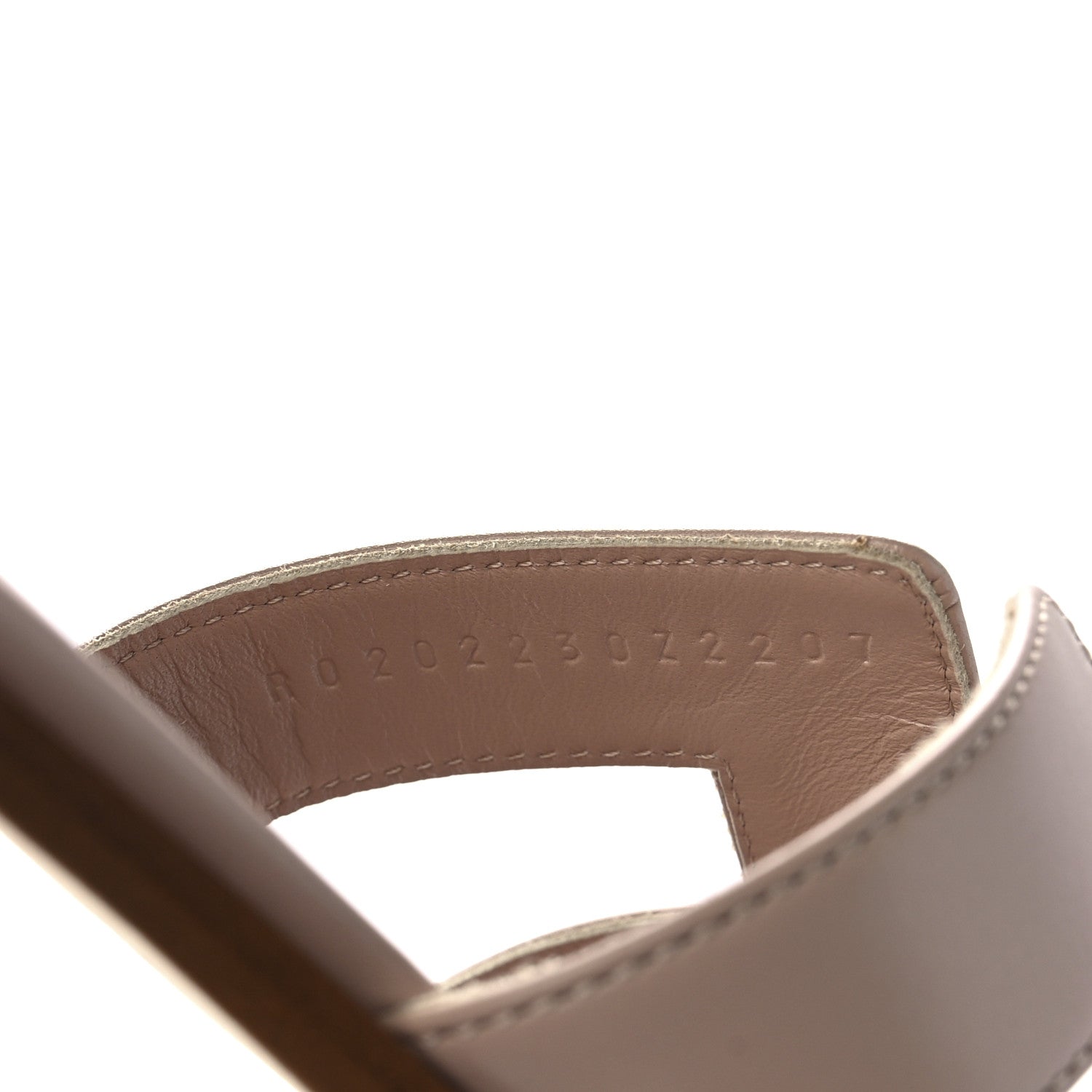 Hermes Box Calfskin Oran Sandals 37 Bois De Santal 8 of 9