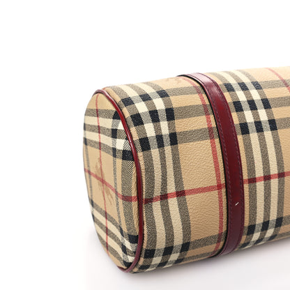 Burberry Haymarket Check Barrel Bag Brown 7 of 12