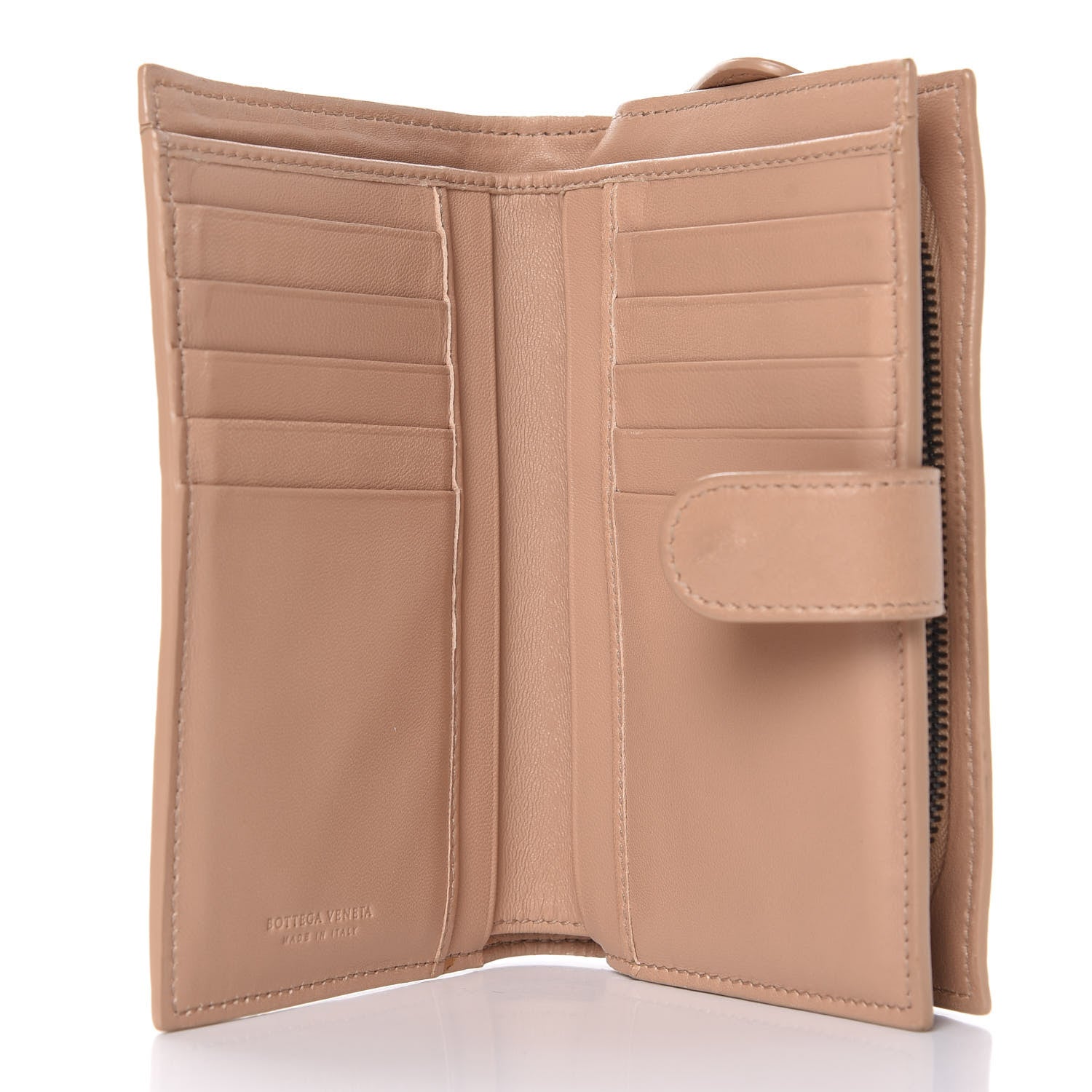 Bottega Veneta Nappa Intrecciato Continental Snap Wallet Dusty Rose 5 of 15