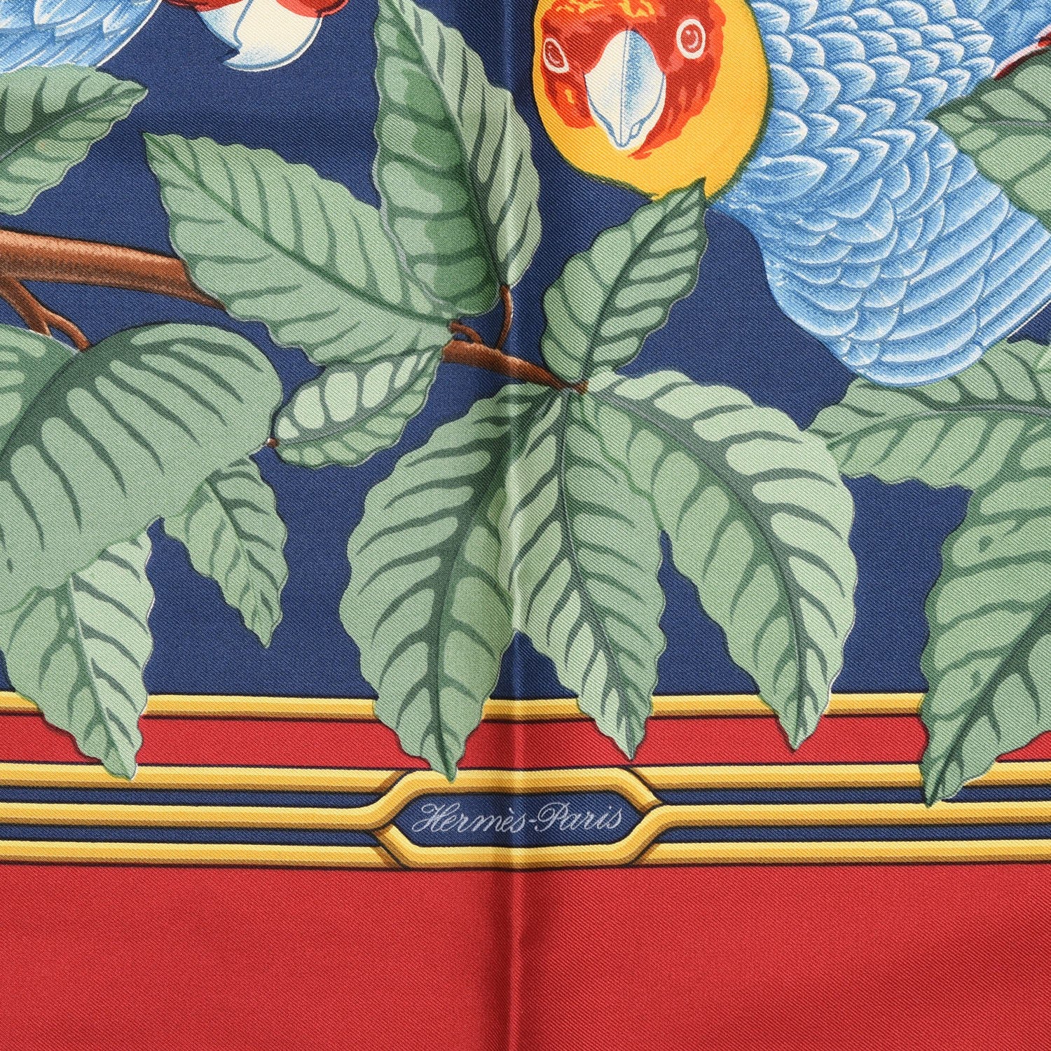 Hermes Silk Les Perroquets Scarf 90 4 of 8