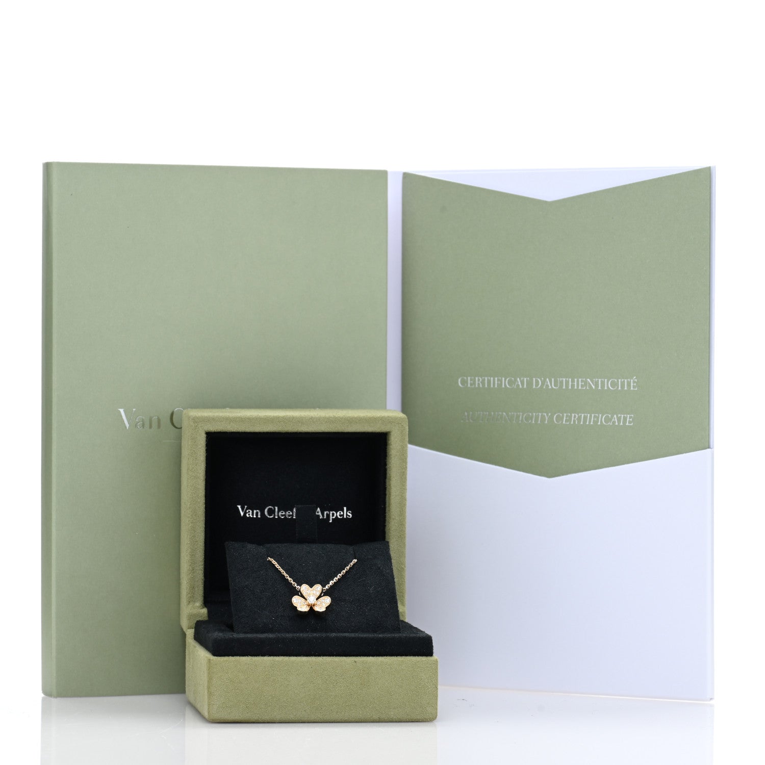 Van Cleef & Arpels 18K Yellow Gold Diamond Mini Frivole Pendant Pave Necklace 5 of 5