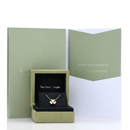Van Cleef & Arpels 18K Yellow Gold Diamond Mini Frivole Pendant Pave Necklace 5 of 5