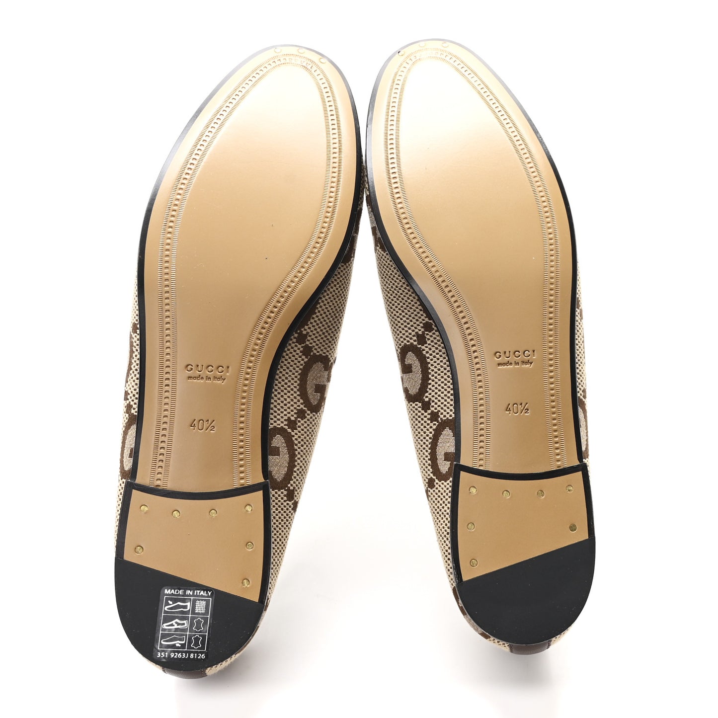 Monogram Jumbo GG Malaga Kid Horsebit Womens Jordaan Loafers 40.5 Camel Ebony New Acero Beige