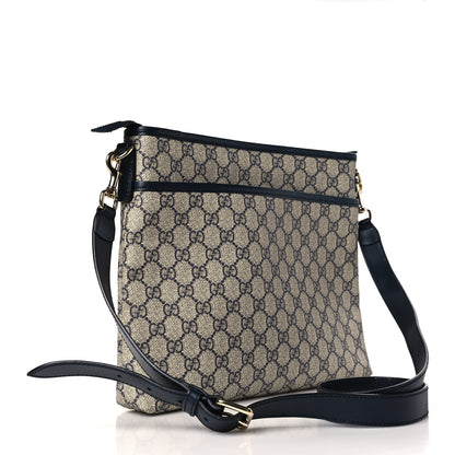 Gucci GG Plus Monogram Medium Flat Messenger Bag Navy 3 of 9