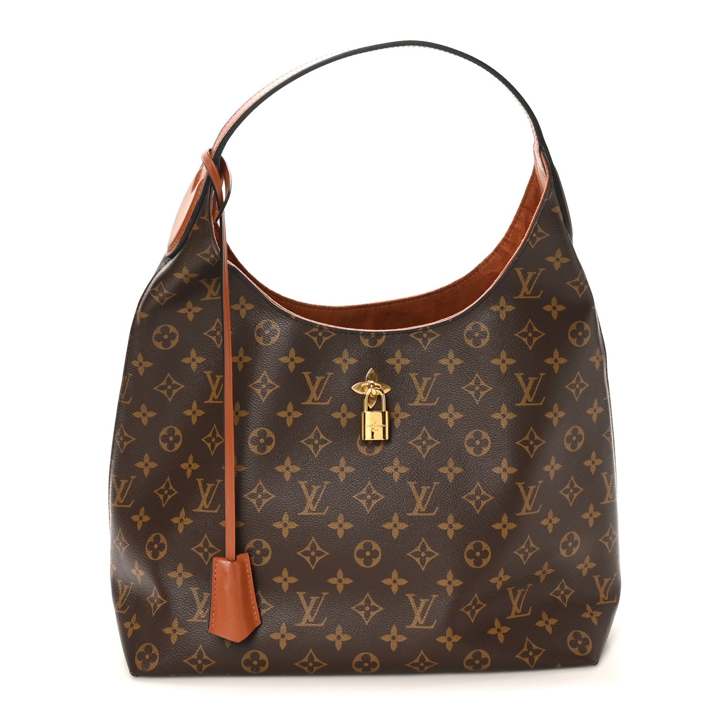 Monogram Flower Hobo Caramel