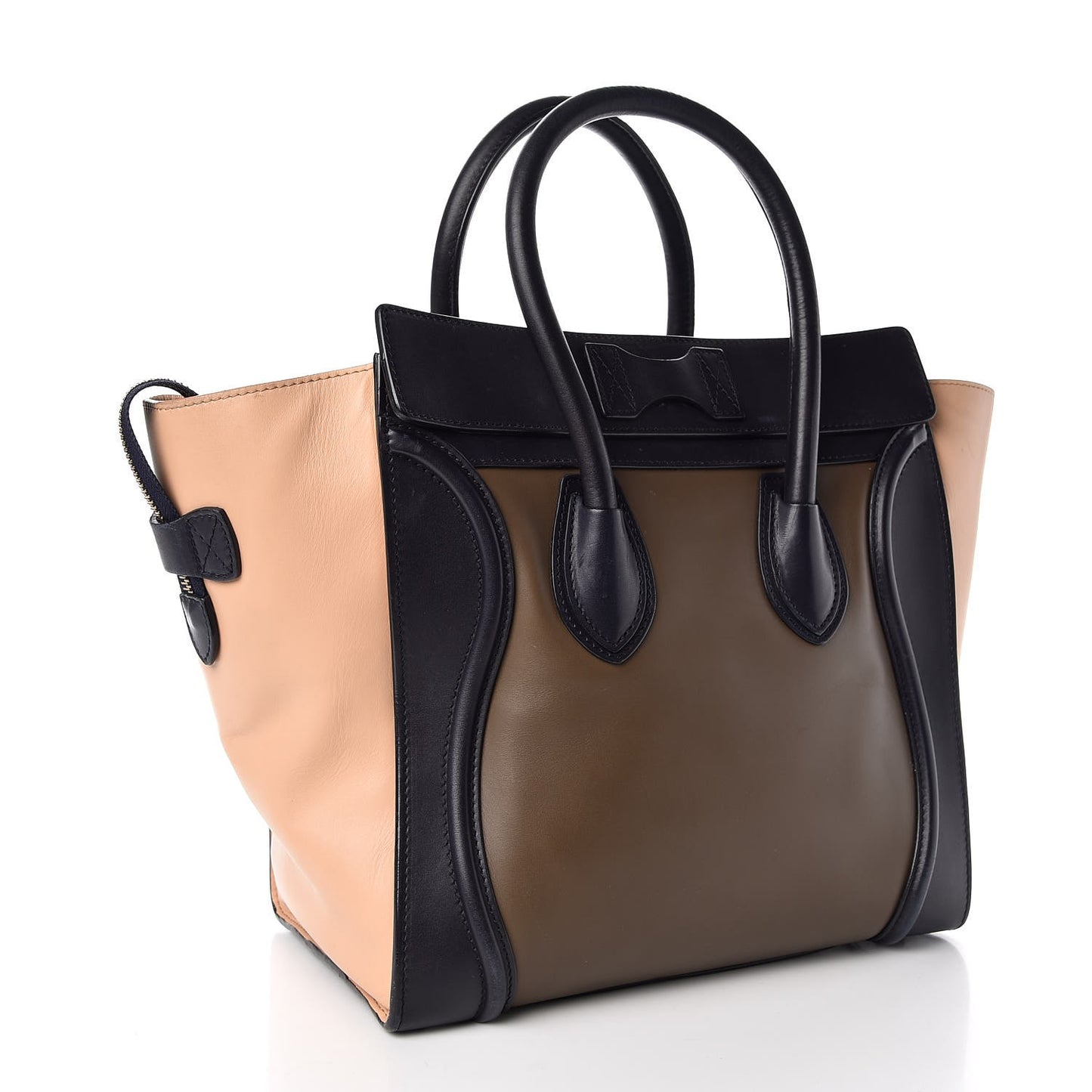 Satin Calfskin Mini Tri-Color Luggage Anthracite