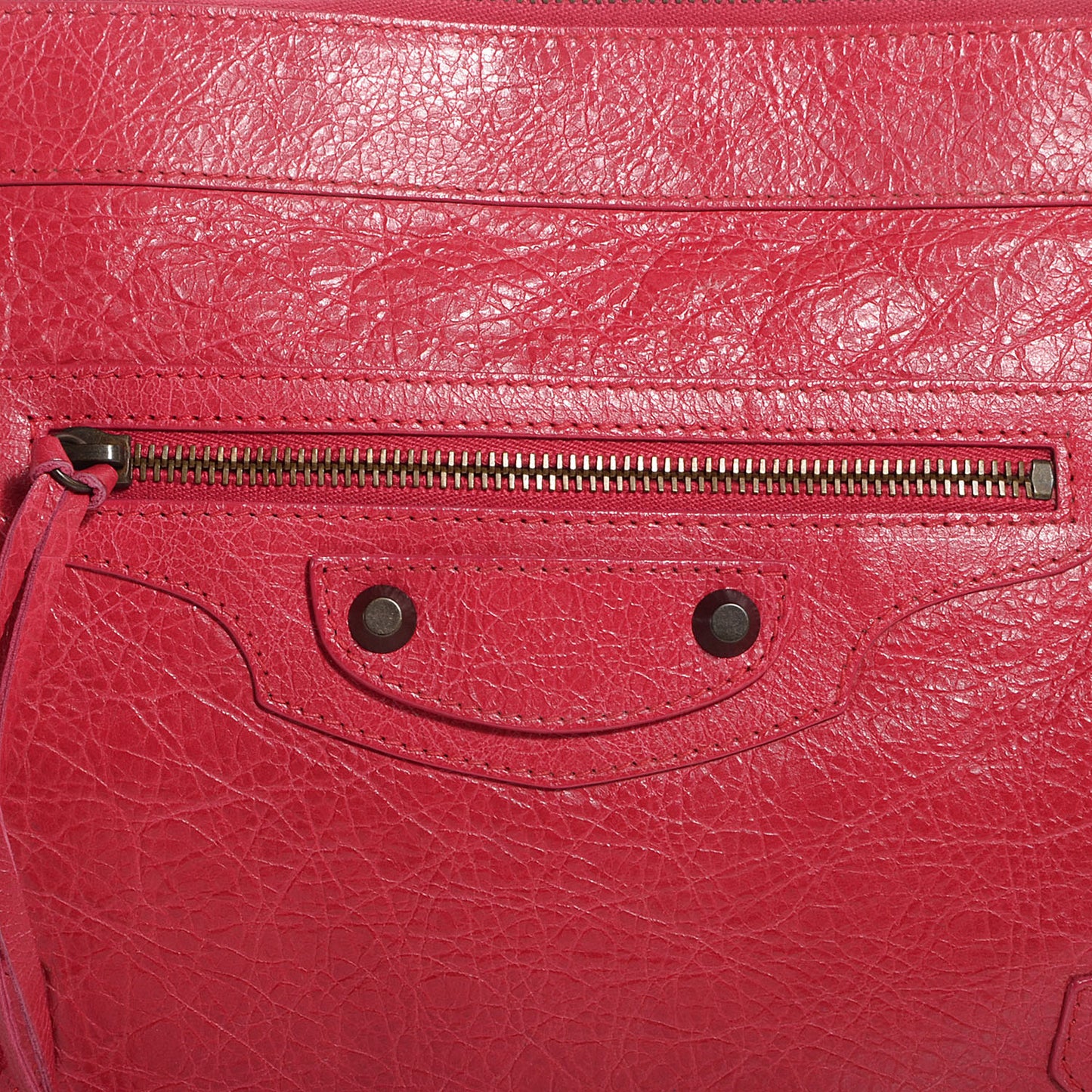 Agneau Flat Handle Clutch Rose Thulian