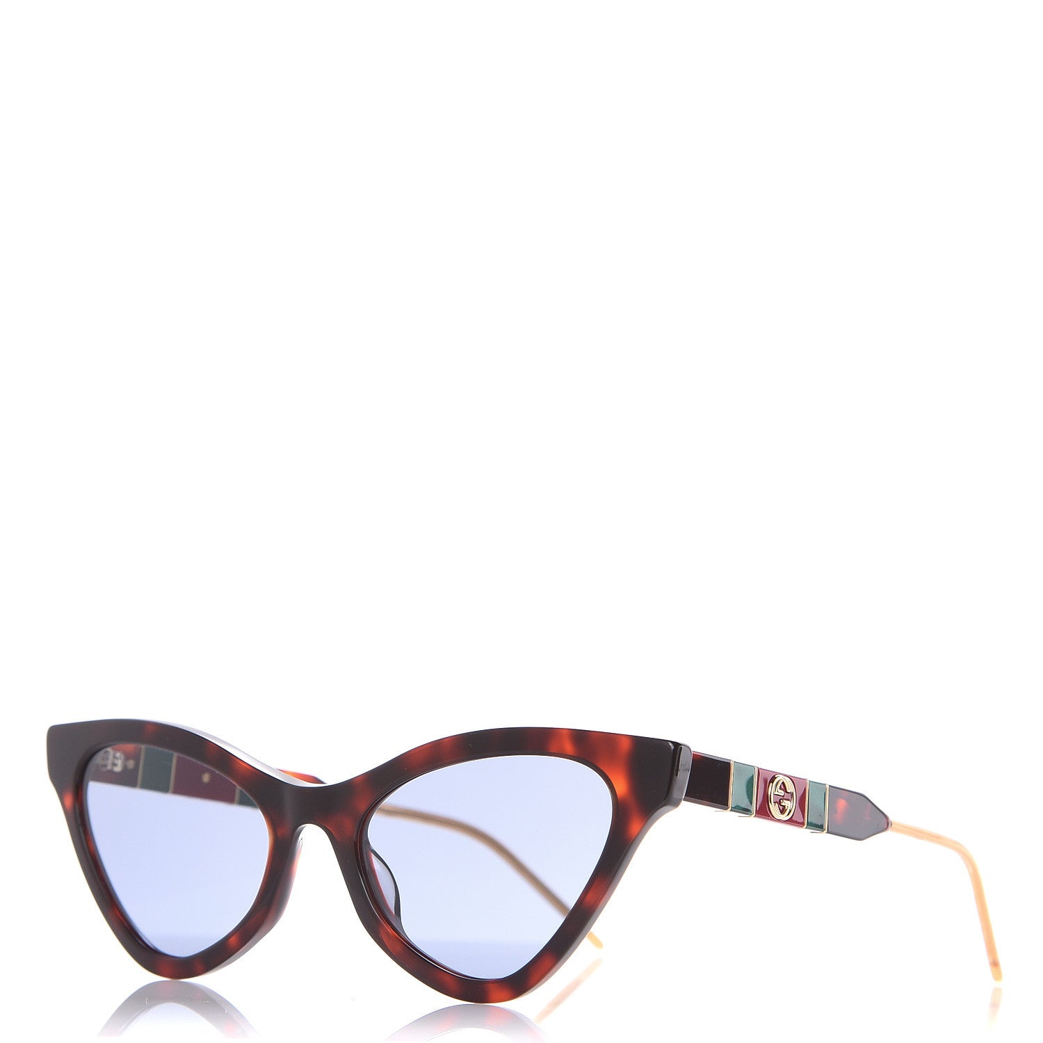 Gucci Acetate Cat Eye GG0597S Sunglasses Havana 1 of 8