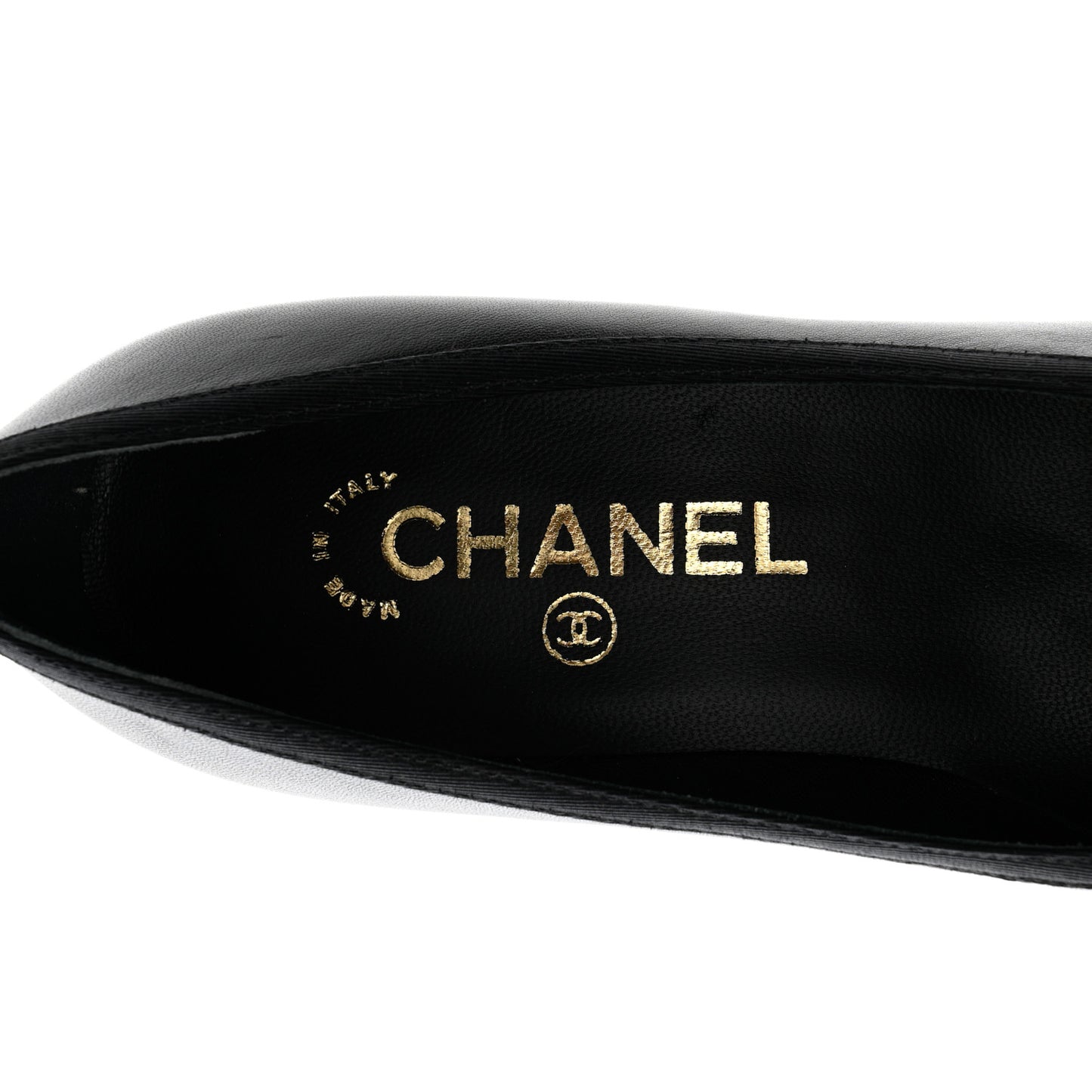 Lambskin Grosgrain Cap Toe CC Pumps 35.5 Black