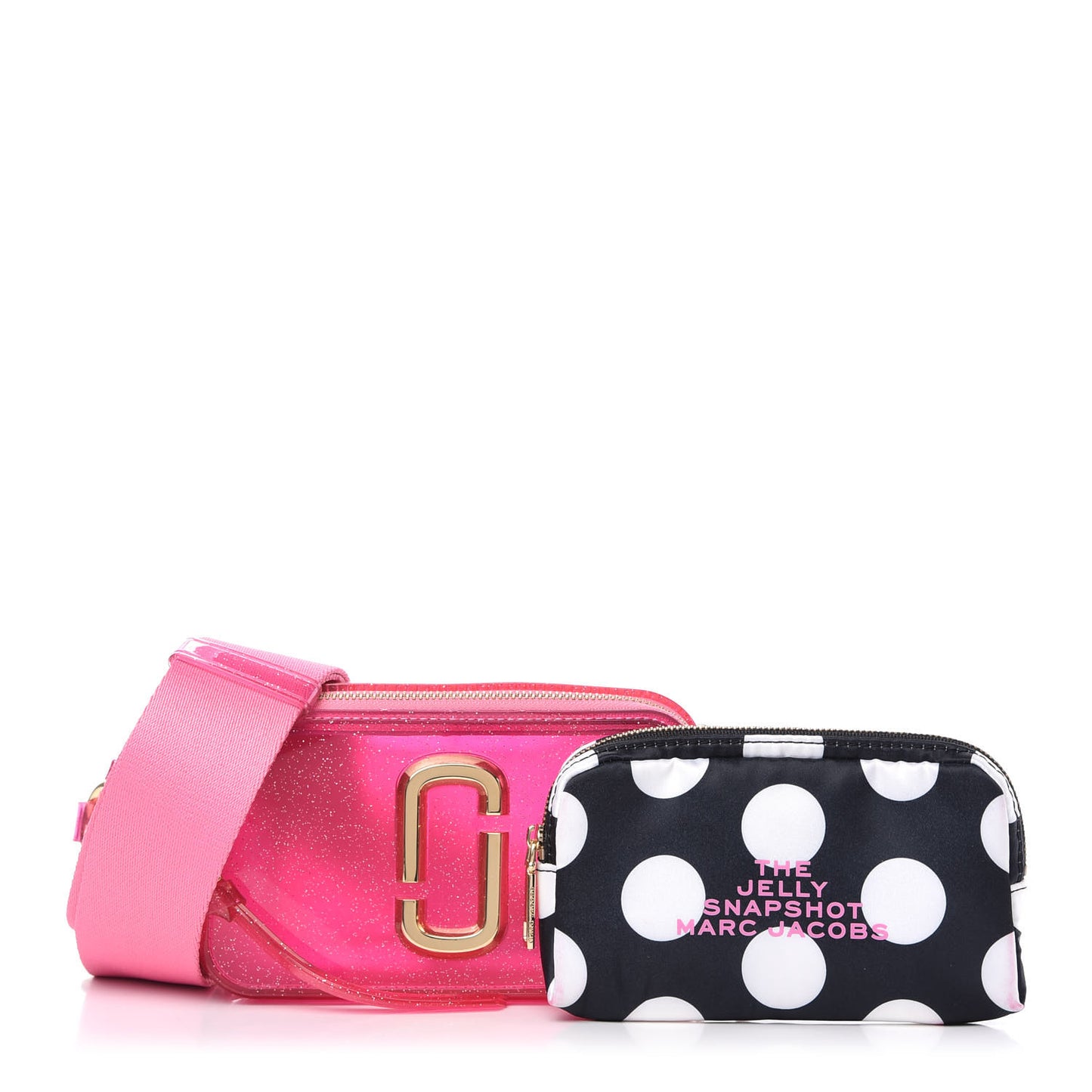 Jelly Glitter Small Snapshot Camera Bag Pink
