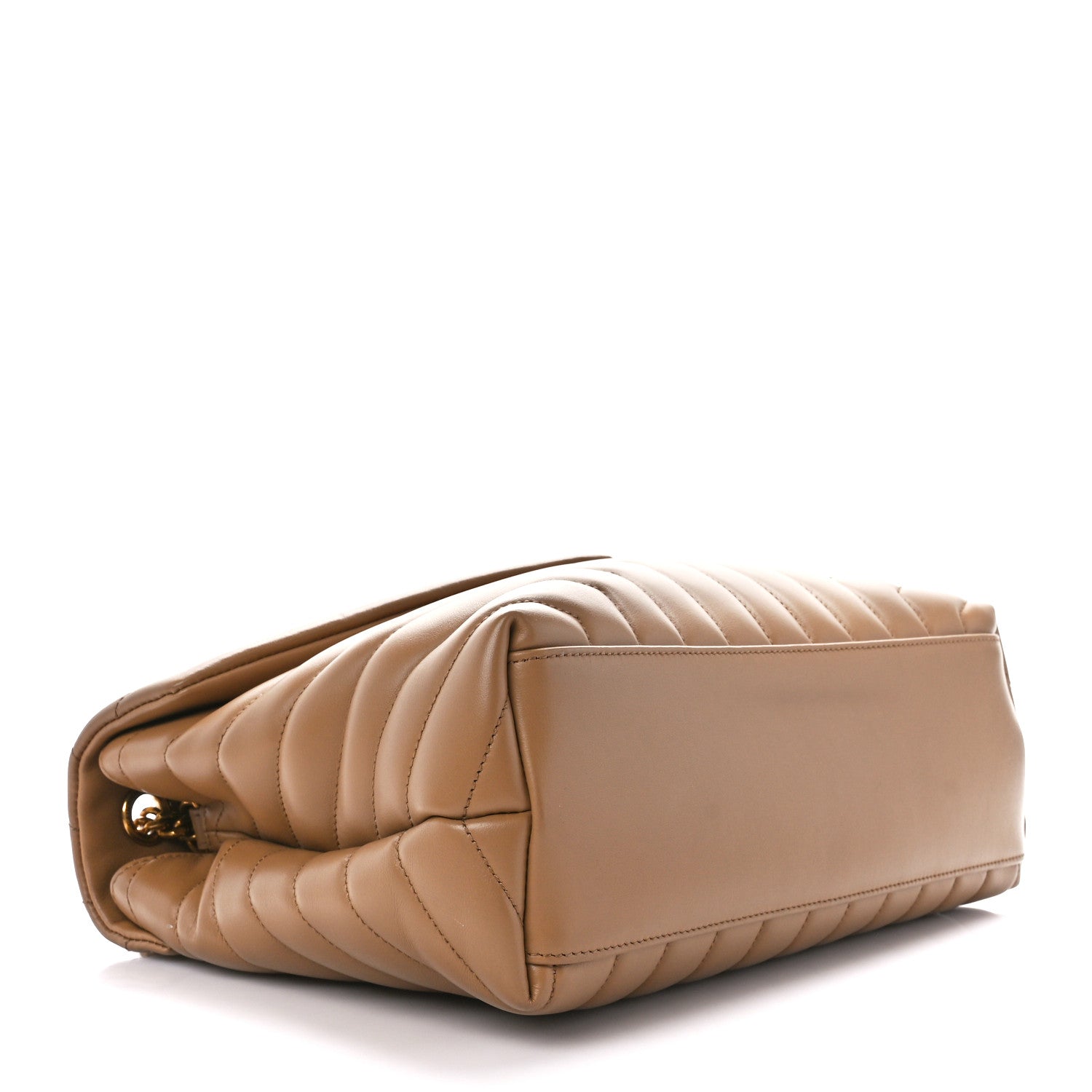 Saint Laurent Calfskin Y Quilted Monogram Medium Loulou Chain Satchel Natural Tan 4 of 12