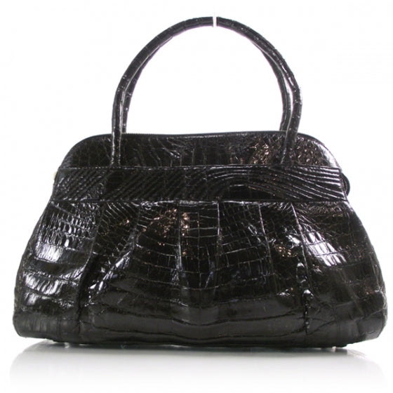 Crocodile Satchel Black