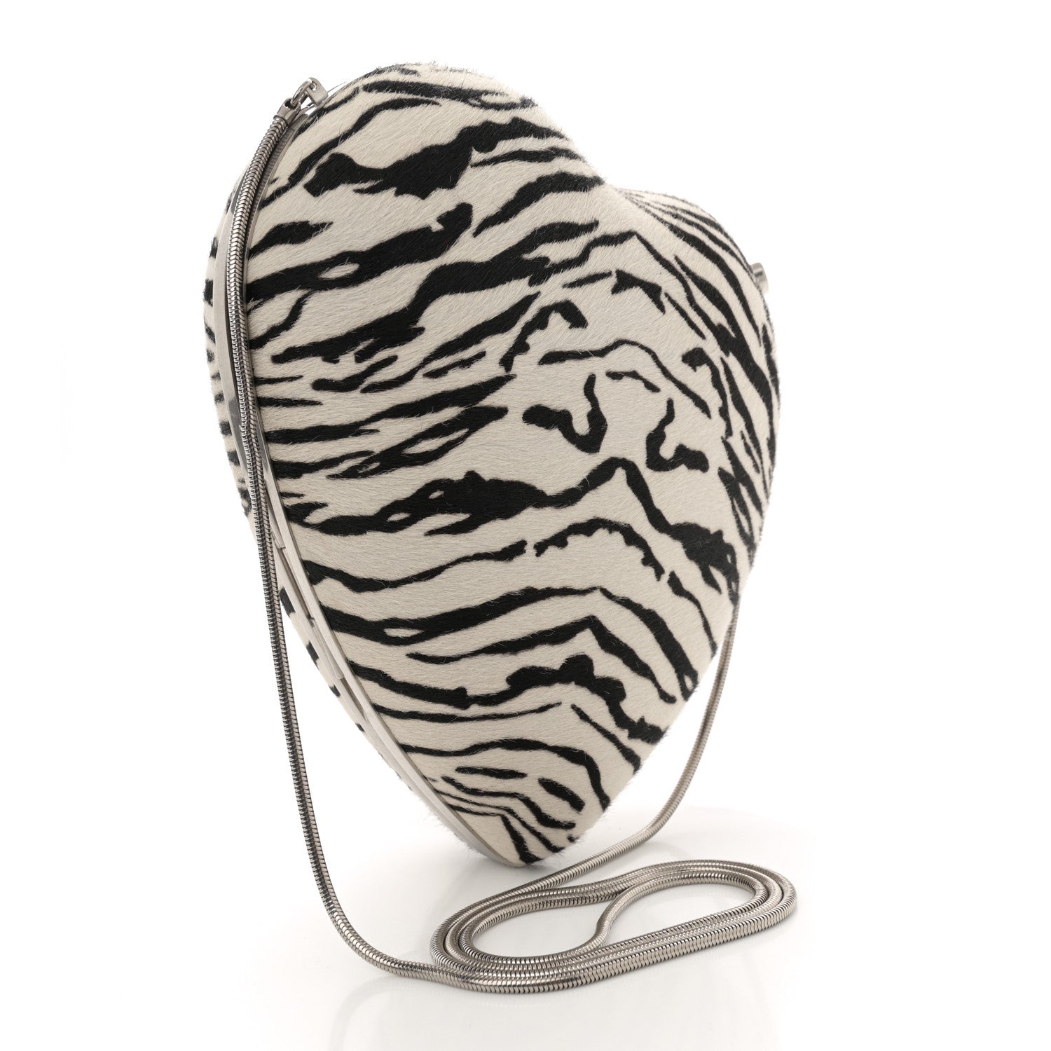 Saint Laurent Pony Hair Zebra Love Box Bag White Black 2 of 9