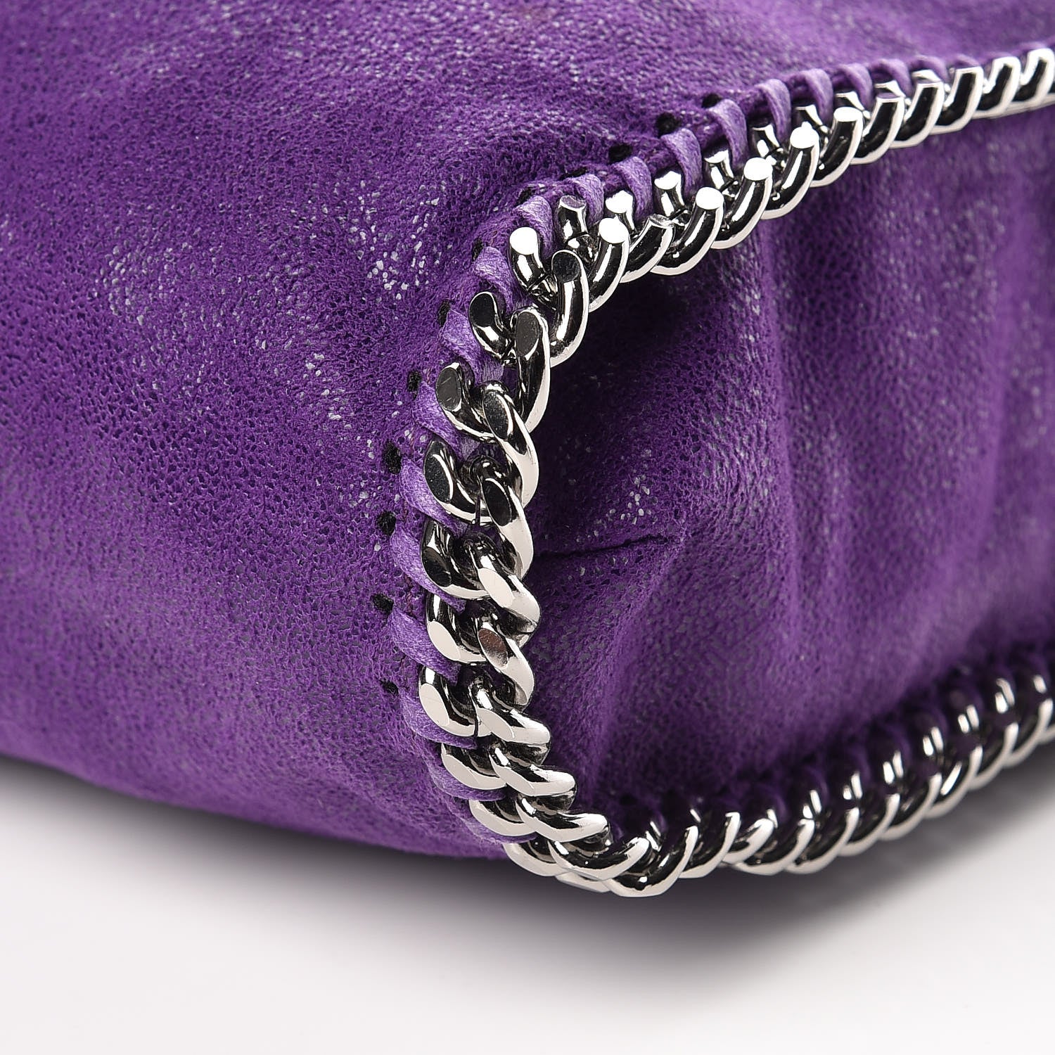 Stella McCartney Shaggy Deer Small Falabella Fold Over Tote Bright Purple 10 of 10