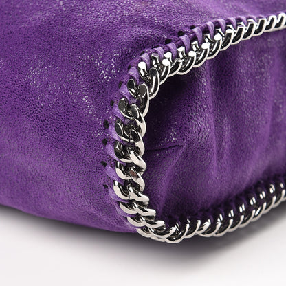 Stella McCartney Shaggy Deer Small Falabella Fold Over Tote Bright Purple 10 of 10