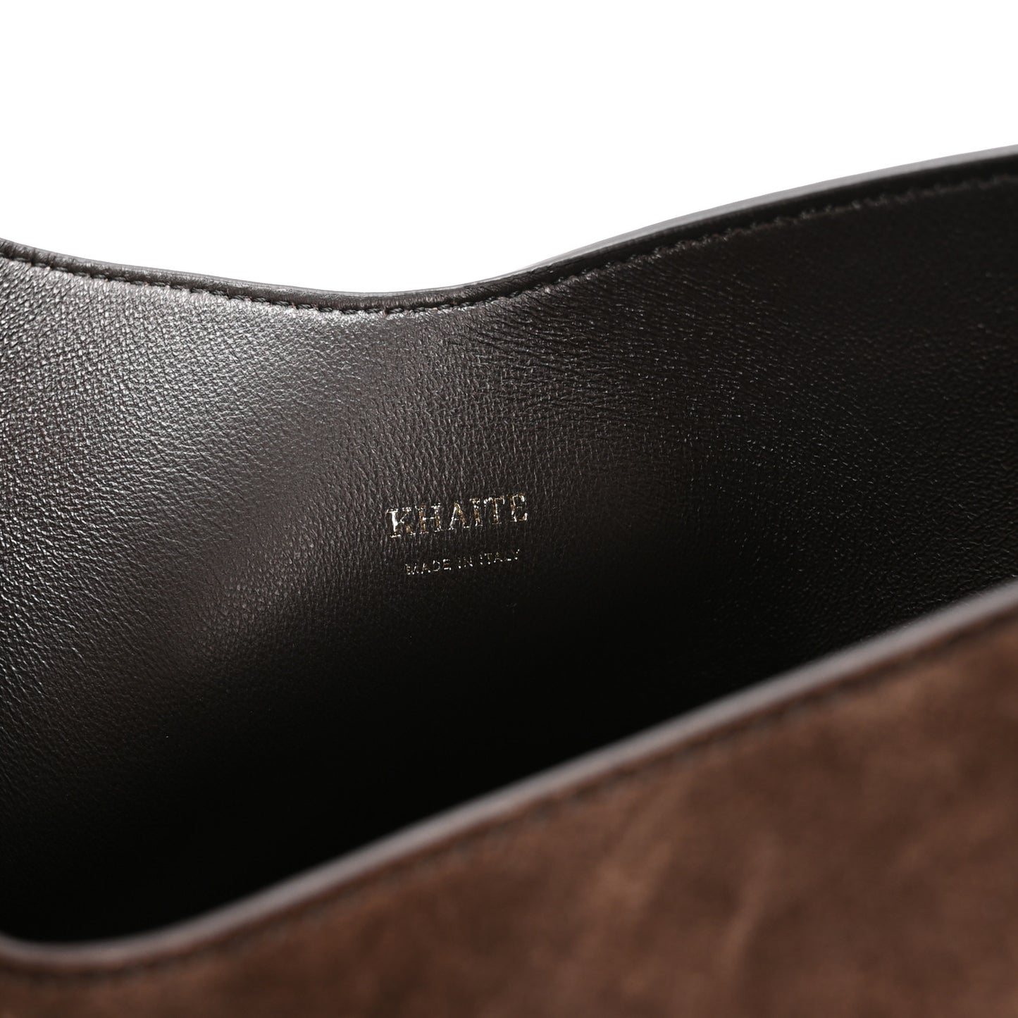 Suede Calfskin Mini Lotus Tote  Dark Brown