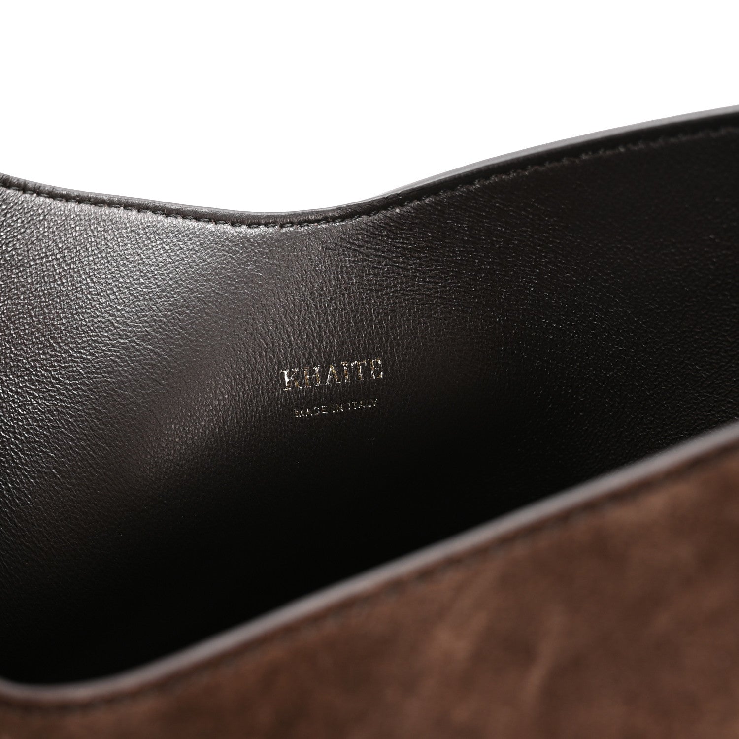 Khaite Suede Calfskin Mini Lotus Tote  Dark Brown 6 of 9
