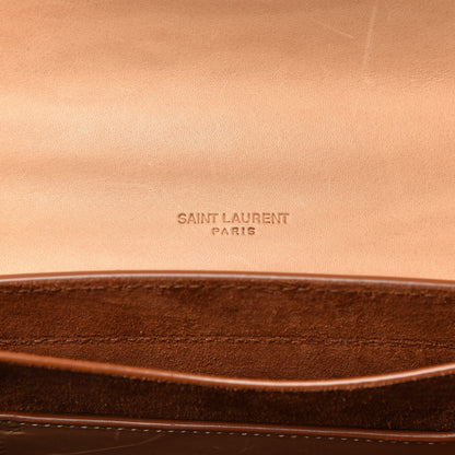 Saint Laurent Smooth Vintage Calfskin Small Kaia Satchel Brown Gold 6 of 12