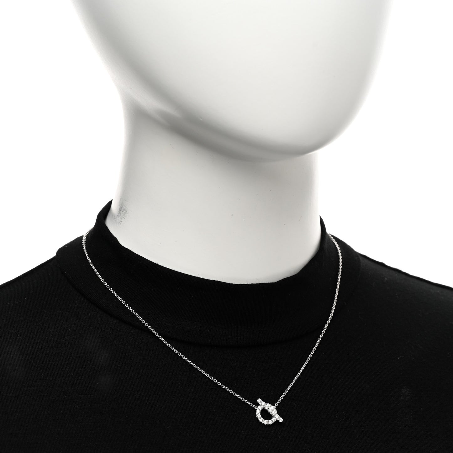 18K White Gold Diamond Finesse Pendant Necklace