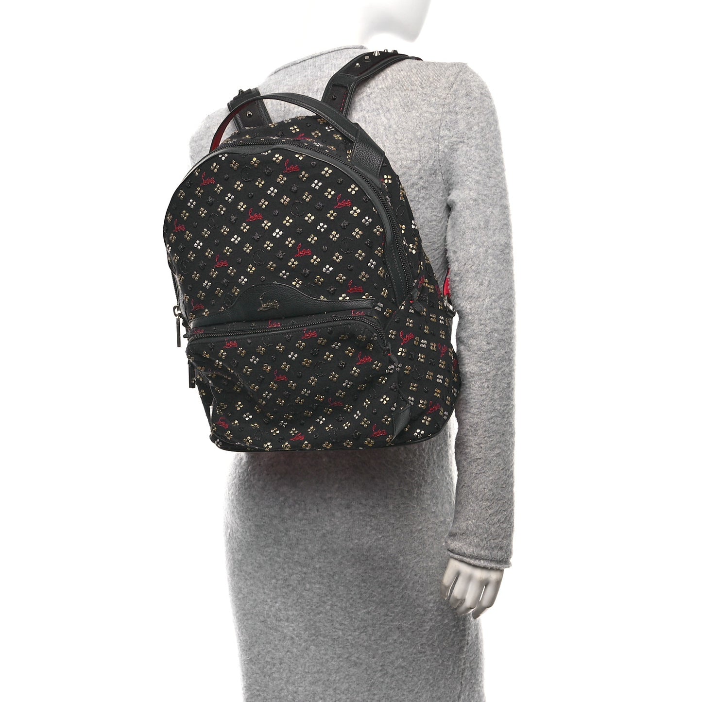 Jacquard Canvas Backloubi Backpack Black