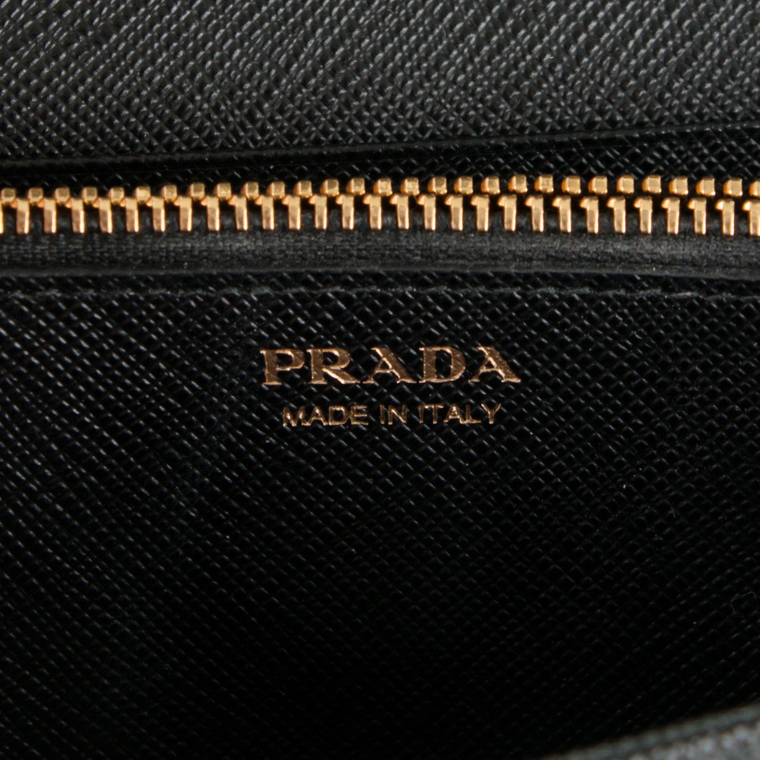 Prada Saffiano Lux Chain Wallet Nero Black 6 of 6