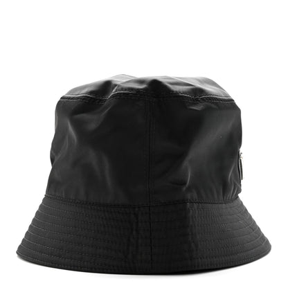 Prada Re-Nylon Metal Triangle Logo Womens Bucket Hat M Black 5 of 9