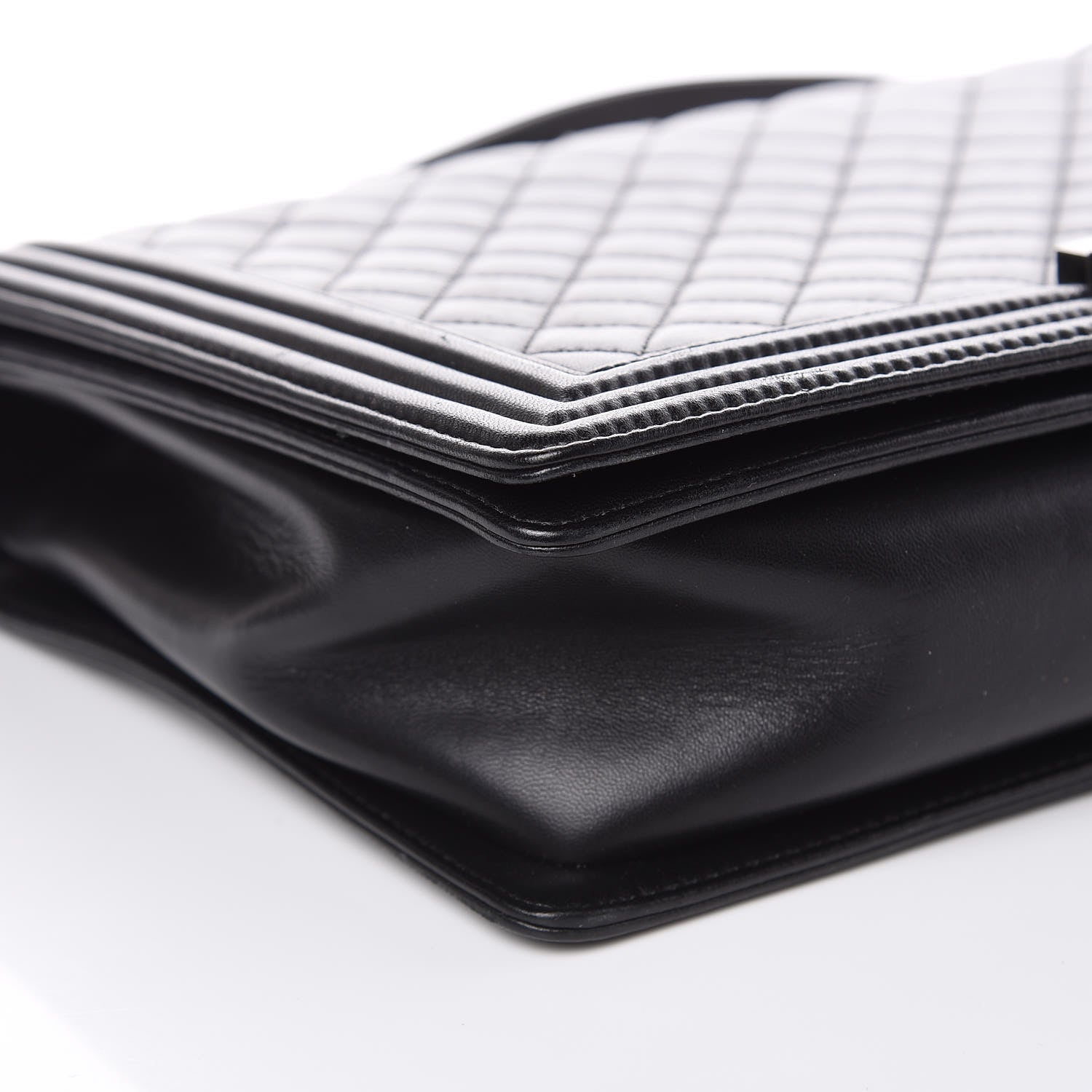 Chanel Lambskin Quilted Large Boy Flap Black 10 of 15