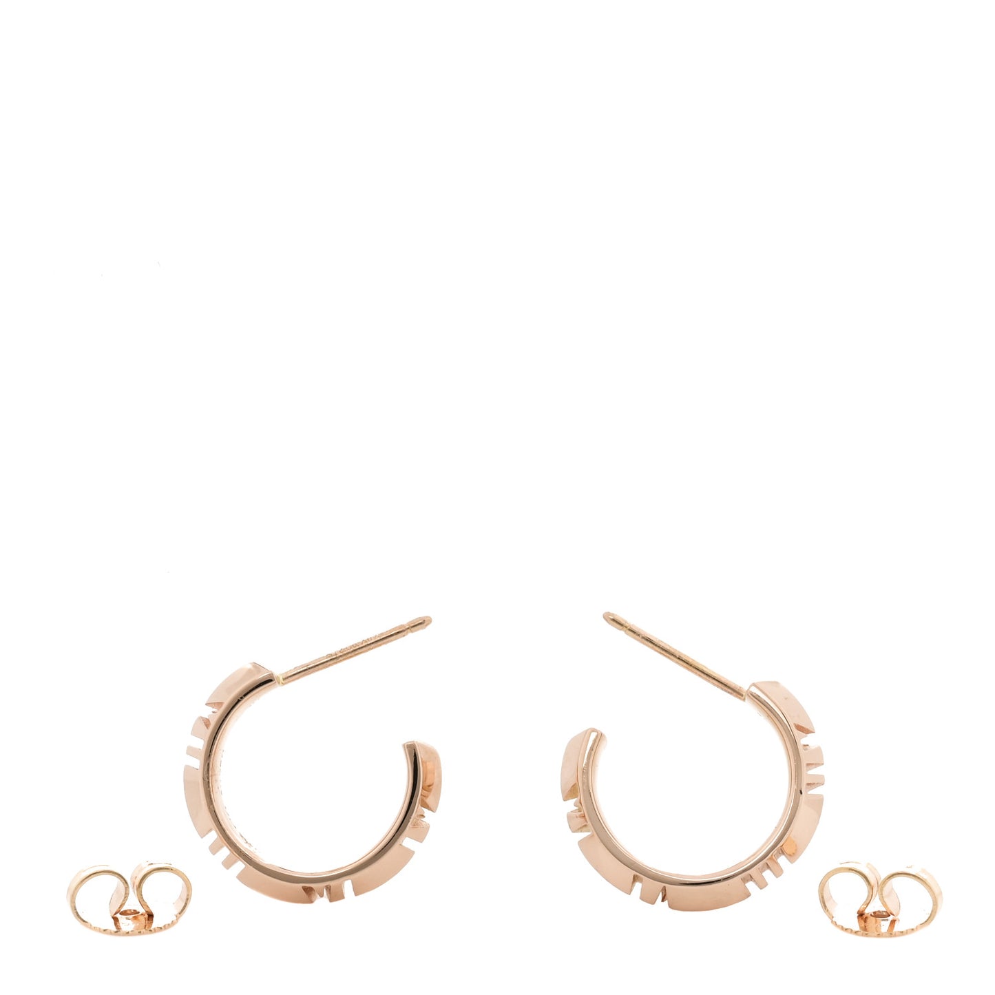 18K Rose Gold Small Atlas X Hoop Earrings