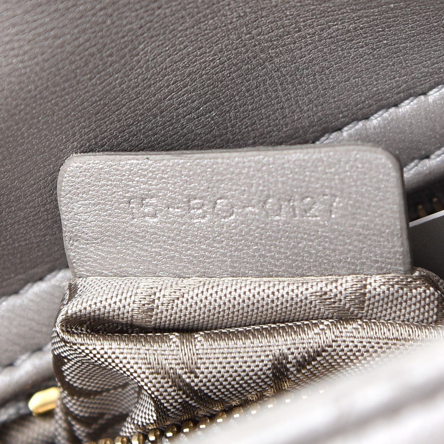 Christian Dior Metallic Lambskin Cannage Mini Lady Dior Grey 7 of 9