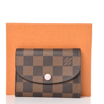 Louis Vuitton Damier Ebene Rosalie Coin Purse Rose Ballerine 10 of 10