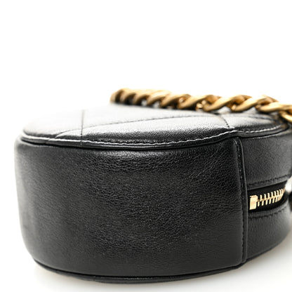 Chanel Shiny Goatskin Quilted Chanel 19 Round Clutch With Chain Black 10 of 10
