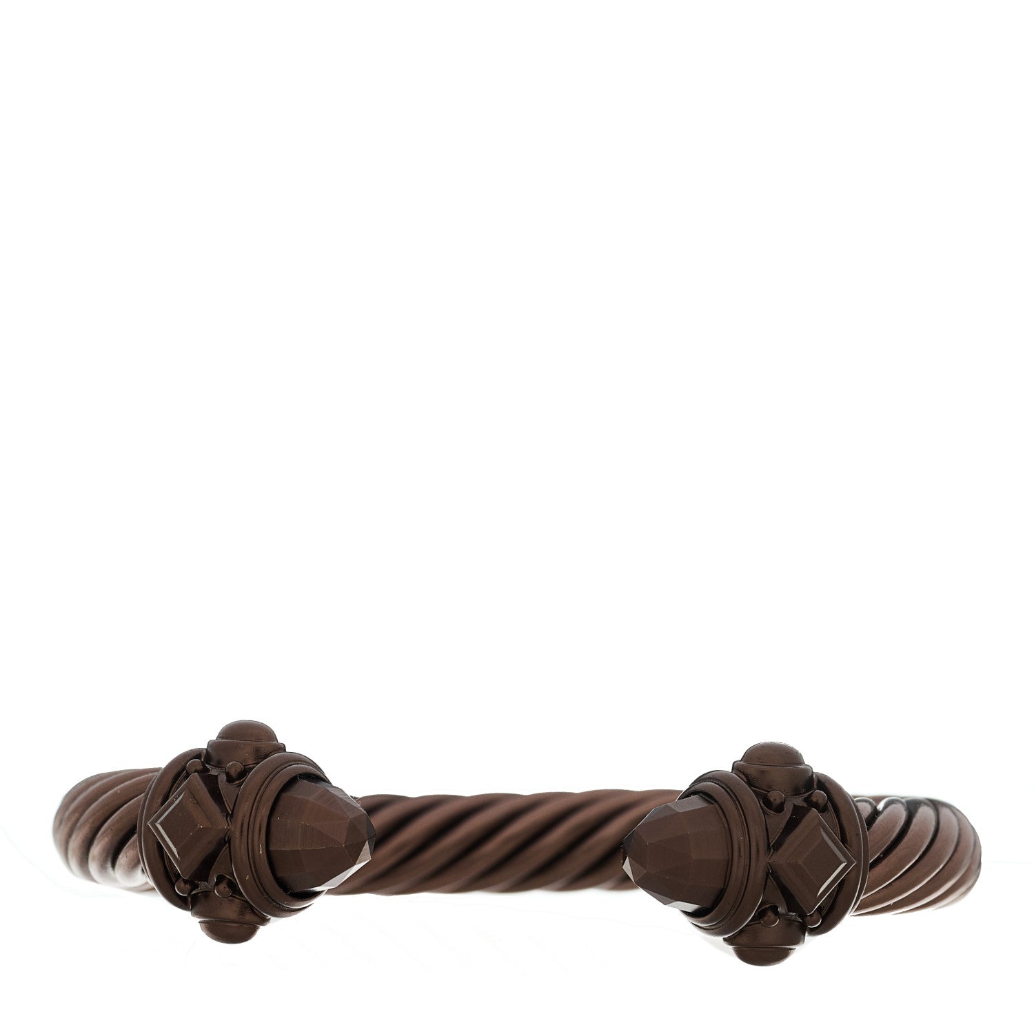 David Yurman Aluminum 10mm Cable Renaissance Bracelet Chocolate 1 of 4