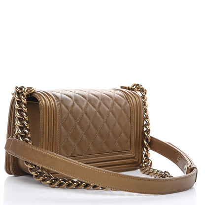 Chanel Metallic Calfskin Quilted Small Boy Flap Gold 3 of 13