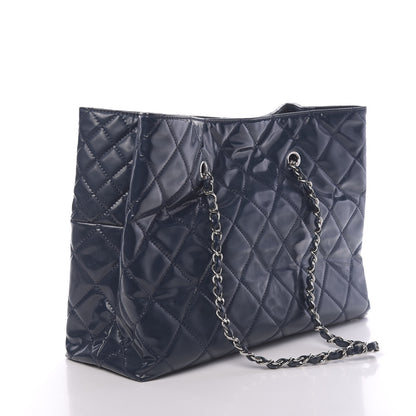 Chanel Vinyl Quilted Large In The Business Tote Navy 3 of 10