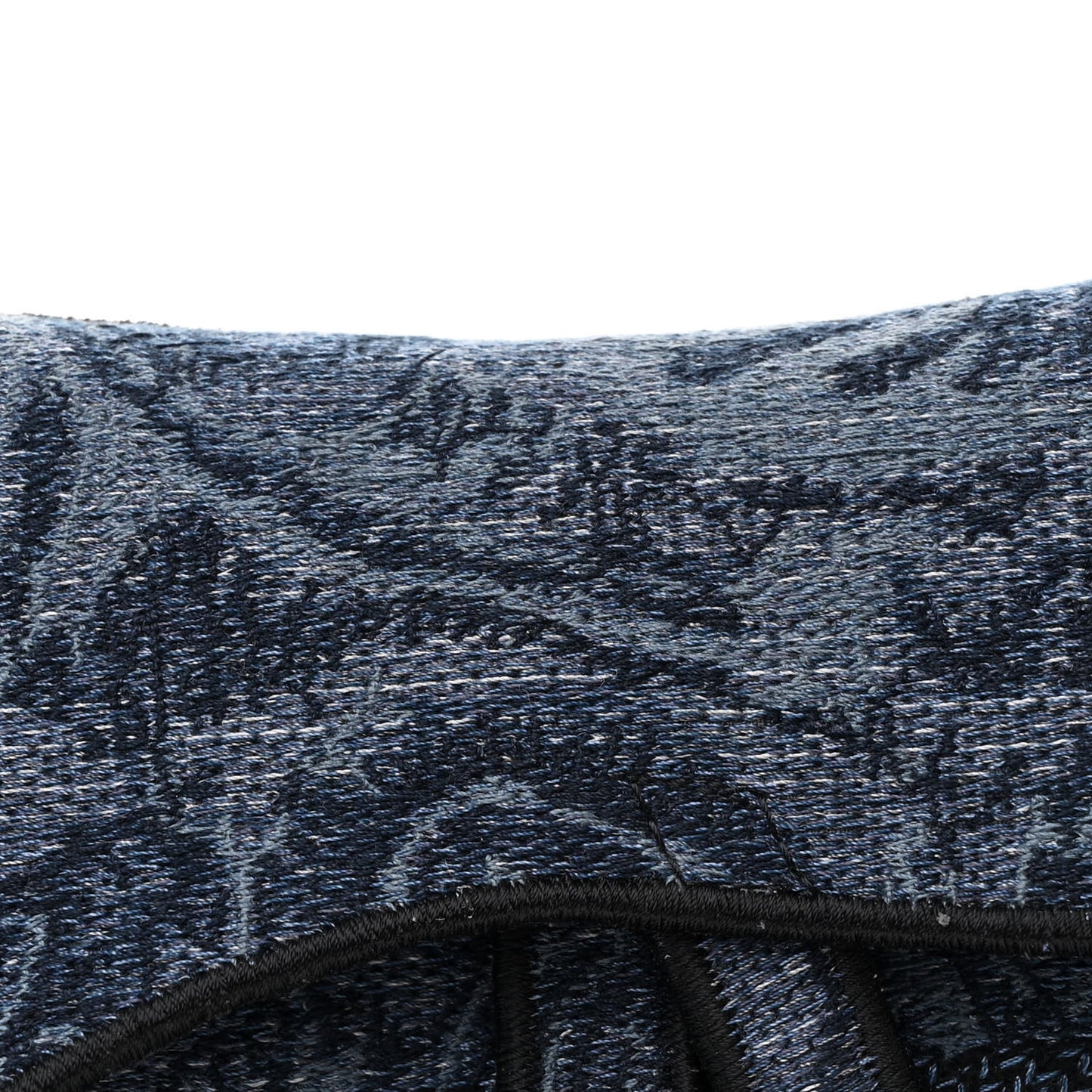Canvas Embroidered Floral Saddle Bag Blue