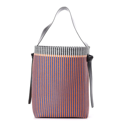 Celine Woven Canvas Small Twisted Cabas Multicolor 1 of 9