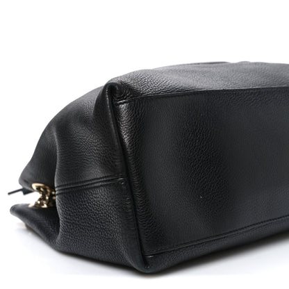 Gucci Pebbled Calfskin Medium Soho Chain Shoulder Bag Black 9 of 10
