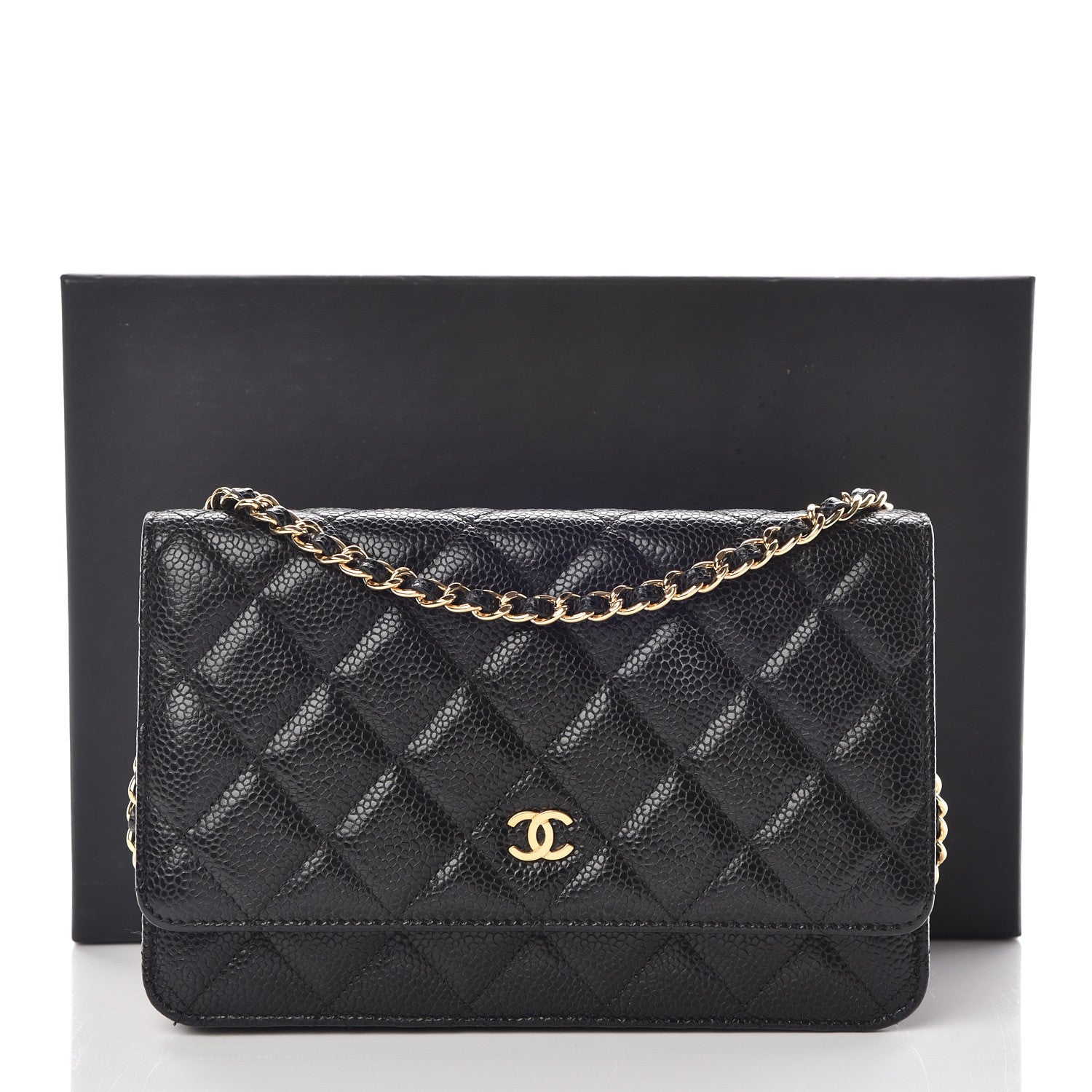 Chanel Caviar Quilted Wallet On Chain WOC Black 11 of 11