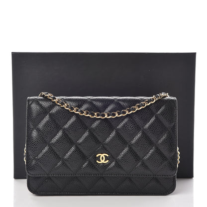 Chanel Caviar Quilted Wallet On Chain WOC Black 11 of 11