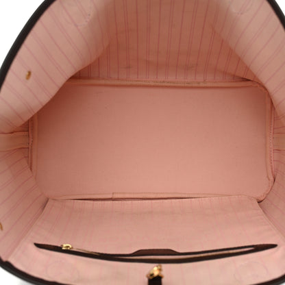 Louis Vuitton Damier Ebene Neo Neverfull MM Rose Ballerine 6 of 12