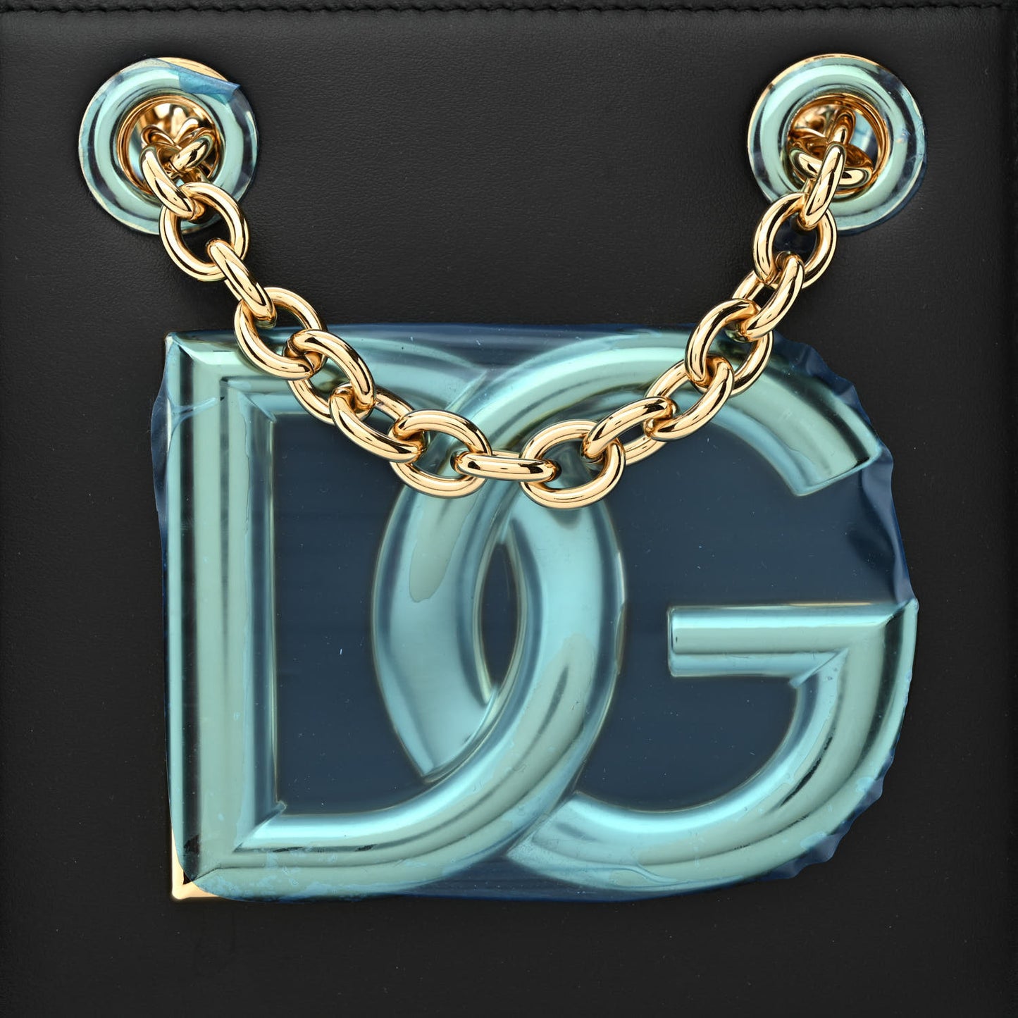 Calfskin DG Logo 3.5 Small Shoulder Bag Black