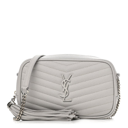 Saint Laurent Grain De Poudre Matelasse Monogram Mini Lou Camera Bag Granite 1 of 13