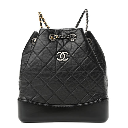 Chanel Aged Calfskin Quilted Small Gabrielle Backpack Black 1 of 12