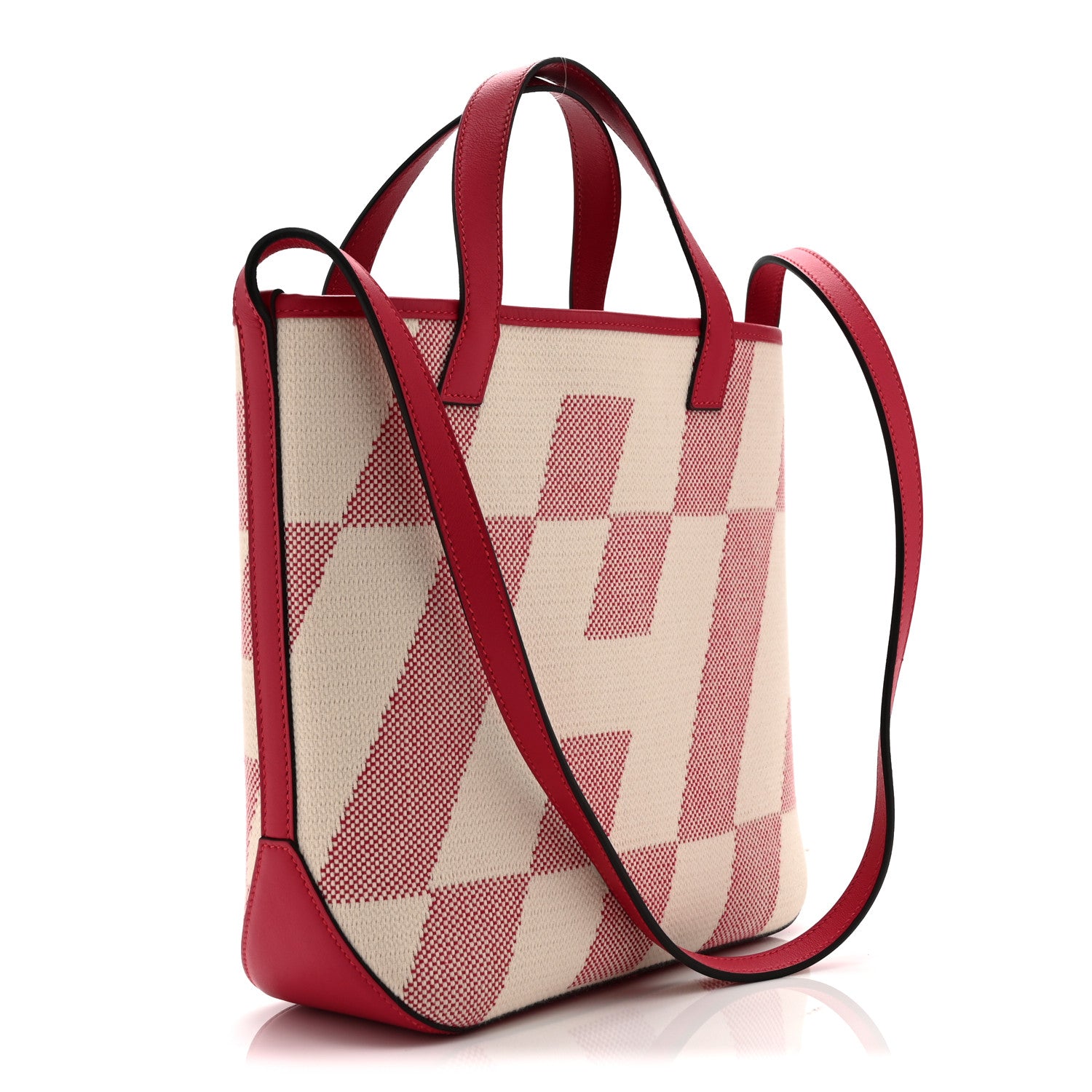 Hermes Swift Toile H Cabas H En Biais 27 Ecru FRAMBOISE 3 of 11