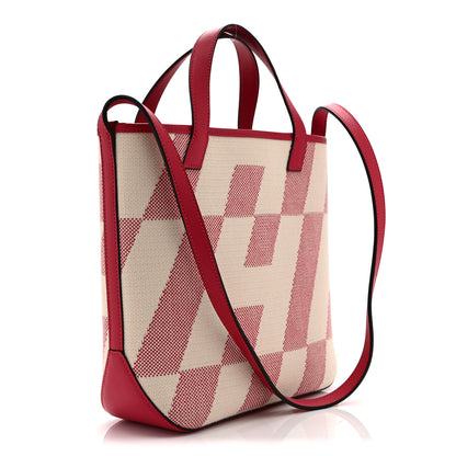 Hermes Swift Toile H Cabas H En Biais 27 Ecru FRAMBOISE 3 of 11