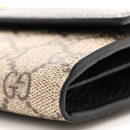 Gucci Dollar Calfskin GG Supreme Monogram Petite GG Marmont Wallet Chain Bag Black Beige Ebony 9 of 9