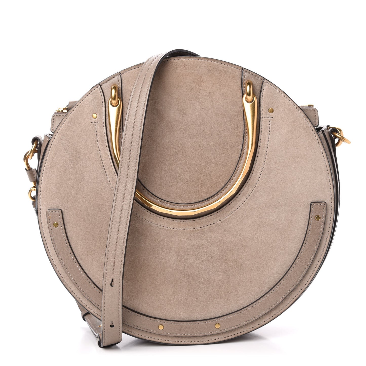 Calfskin Suede Medium Pixie Bag Motty Grey