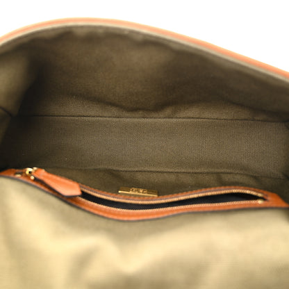 Fendi Canvas Vitello King FF Embroidered Baguette Amazzonia Cuoio 5 of 10