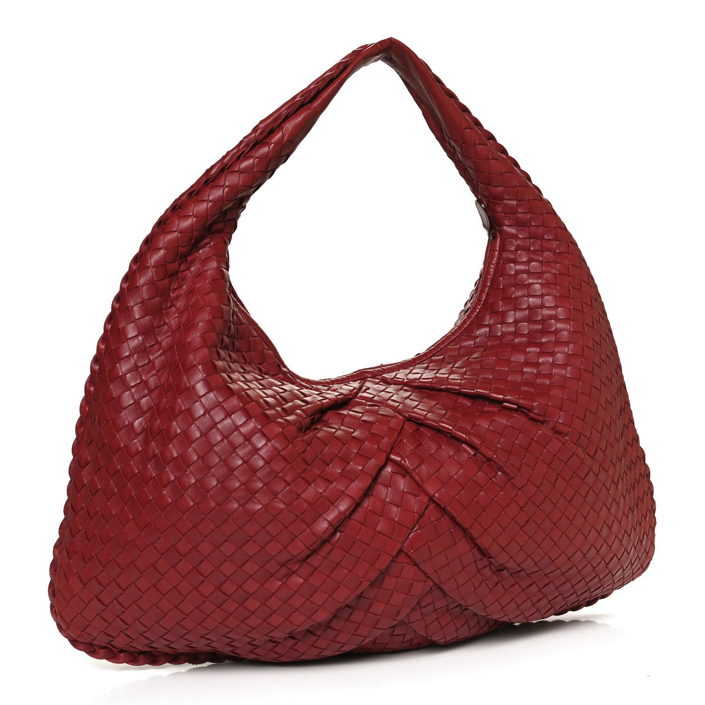 Nappa Intrecciato Pleated Large Veneta Hobo Eclipse